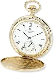 [CHARLES-HUBERT PARIS] Charles Hubert 3907-GR Men's Pocket Watch, Mechanical Hand Winding, Small Seconds, gold