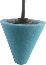 TIDTALEO Automotive Wheel Hub Cleaning Sponge Polishing Cone Pad Versatile Buffing Tool for Cars Boats Motorcycles Taper Design for Hard to Reach Areas Reusable Light Blue