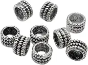 [ZooWoo] 15 Sterling Silver Small Spacer Beads, Chain Style Beads, 925 Silver Spacer Beads 5mm for Bracelet Necklace