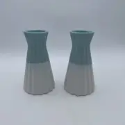 Small Modern Ceramic Vases - Gray, White & Blue - Propagation, Flowers, Decor