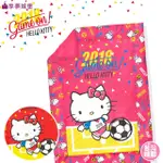 【享夢城堡】單人薄被套4.5X6.5(HELLO KITTY 2018世足-粉.紅)