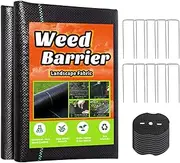 Ground Cover Grass Barrier,Grass Block Gardening Ground Cover Mat - Woven Geotextile Grass Blocking Fabric, Ground Cover Grass Barrier Mat for Garden Lawn Driveway