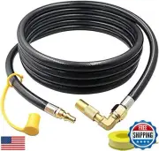 Monkemon Propane Elbow Adapter with Extension Hose, 12FT Quick Connect Hose R