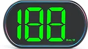 Heads-Up Display Digital Ometer GPS Kmh Ometer for Car Trucks Plug and Play Large Screen High-Definition Display Black Type 2-Green Word-Kmh