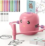 Drawing Robot for Kids Ages 3-8 Educational,Voice Interactive Learning Toy with 150 Step-by-Step Cards, Comes with Reusable Board 5 Replacement Pen Refills,12 Colored pens,