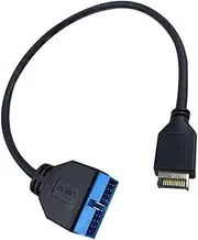 KICHOUSE USB Mini Pin Front Panel Header to USB Pin Extension Cable Compatible with Motherboard Durable Design for Fast Data Transfer and Backwards Compatibility