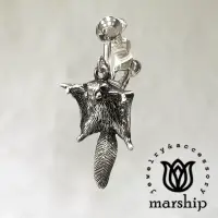 在飛比找博客來優惠-Marship 日本銀飾品牌 優雅滑行的飛鼠耳環 925純銀