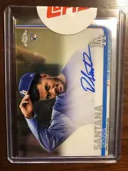 2019 Topps Chrome DENNIS SANTANA Dodgers RC Auto