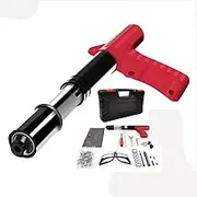 Mini Steel Nail Gun Rivet Tool 4 Gears Adjust Power Silencer Automatic Slag Wall Fastening Tool for Tooling Ceiling Slotting DIY Labor-Saving(Size:A)