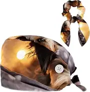[YTYVAGT] Scrub Caps Women,Scrub Hats Suitable for Women,Dog Animal Puppy Pattern