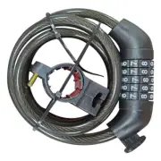 Hurtle 5-Digit Combination Cable Lock Buckle with Anti-Slip Rubber Pad