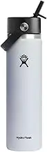 Hydro Flask Wide Flex Straw Cap White 24 Oz