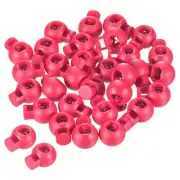 Cord Locks, 100 Pack Ball Spring Toggle Stopper, Watermelon Red