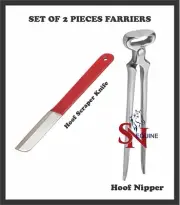 Farrier Hoof Nipper 15" and Buffer with Grip ,Horse Hoof grooming kit