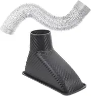 OSOLADY Carbon Fiber Air Intake Cars Automotive Funnel Filler Car Refresher Car Seat Tray Air Intake Duct Car Vent Clips Duct Cleaner Car Modification Part Holder Air Car Vent Black Abs