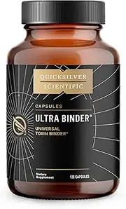 [Quicksilver Scientific] Ultra Binder - Multi Toxin Binder with Bentonite Clay Powder, Zeolite Detox & Charcoal - Supplement for Gut Support & The Body's Toxin Removal Process (120 Capsules)