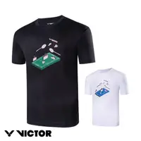 在飛比找momo購物網優惠-【VICTOR 勝利體育】3D羽球場 運動針織T-Shirt