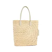 [BURBERRY] Raffia Tote Bag Beige