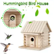 Wooden Bird House Nesting Box Hanging Bird Nests Home Garden Memorial Feeder