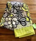 Vera Bradley Beach Towel CITRON Yellow-Green Gray Oversized PLUSH Pool NWT NEW