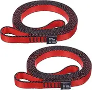uxcell 47 Inch Nylon Climbing Slings, 2 Pack Strong Webbing Straps 18mm Rock Climbing Straps for Aerial Yoga Hammock Swing, Red