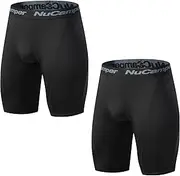 [NuCamper] Men’s Compression Shorts, Running Base Layer Shorts Mens Quick Dry Tight Dry Sports Shorts, UnderwearShort for Workout, Cycling, Yoga, Gym