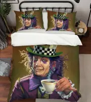 3D Purple Magician Hatter Cup O149 Bed Pillowcases Quilt Cover Duvet Vincent Amy