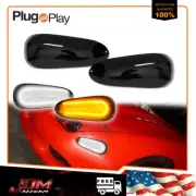 For 94-98 Mitsubishi 3000GT JDM Smoked Switchback LED Front Corner Signal Lights (for: Mitsubishi)
