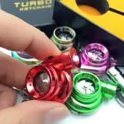 1Pc Mini Turbo Turbocharger Spinning Turbine Car Interisor Accessorie Keyring