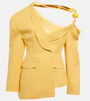 [Jacquemus] Jacquemus La Veste Baska linen-blend blazer UK 6 yellow
