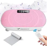 MERACH Vibration Plate Exercise Machine,Whole Body Workout Power Vibration Platform Machines Fitness Platform Vibration Plate for Lymphatic Drainage,Motor Speed Control , Weight Loss & Shaping (Pink)