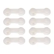 Cabinet Locks, 8pcs, White Lock Adhesive Child Kids Baby Safety Lock for Door Drawers Cupboard Proofing Latches Oven Toilet Fridge Cabinets Tape