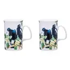 2x Ashdene Australian Birds Magpies 320ml Coffee Mug Drink Cup New Bone China