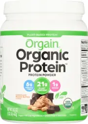Orgain Organic Vegan Protein Powder, Chocolate Peanut Butter - 21G of Plant Base