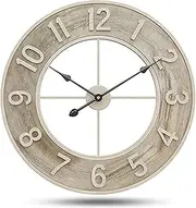 Waterproof Outdoor Clock, 23 Inch Retro Large Outdoor Garden Clocks Mute Quartz Wall Clock for Indoor Outdoor Decoration