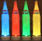 Vintage 1970's 1980's Pepsi ACL 16 oz Color Changing LED Bottle Lamp Remote