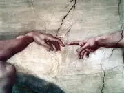 Art Michelangelo Creation of Adam Ceramic Mural Decor Tile #84