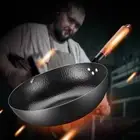 Thickened Chinese Wok 32cm Cookware Pan Kitchen Tools for Gas Induction Cooker
