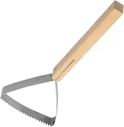 Scraping Garden Tool | Triangle Metal Grass Scraper - Weeding Hand Tools, Gardening Supplies with Wooden Handle for Garden Yard Lawn Cleaning
