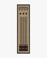 75' x 305' | Machine Washable Runner Rug | Kid & Pet Friendly | Indoor Rug | Kasi Black & Tan Flatwoven Rug by Architectural Digest | Ruggable