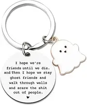 [Kefley] Funny Gifts for Best Friend Birthday Anniversary Long Distance Friendship Gifts for Women Friends Keychain Fun Friends Bestie Graduation Going Away Gifts for Friends Female Coworkers