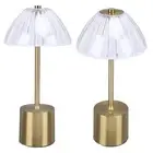 Portable Crystal LED Desk Lamp 3 Levels Brightness Touch Control Dimmable Bed SL