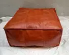 New Unstuffed Leather Boho Pouffe Moroccan Ottoman Genuine Branded