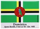 Dominica Flag Caribbean Fridge Collector's Souvenir Magnet 2.5" X 3.5"