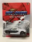 BAD CARD 1/64 Scale Top Speed Diecast Bugatti Veyron White Blue