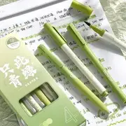 Set of 8: Pen + Fine Point Pen + Marker Pen + Brush Pen (Various Designs) Set of 8 Pcs - 4 Pcs - Green & 4 Pcs - Purple - One Size