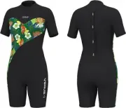 Hevto Women Men and Kids Wetsuits 3/2mm Neoprene Full Shorty Suits Size Small
