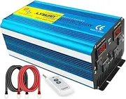 3500W/7000W(Peak) Pure Sine Wave Power Inverter DC 12V to 240V AC with LCD Display for Car Boat RV Solar Power
