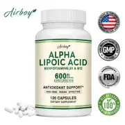 Alpha Lipoic Acid 600mg-Blood Sugar Balance, Metabolism Aid, Antioxidant Complex