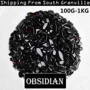 Black Obsidian Crystal Chips BULK 100g-1kg A Grade Natural Gemstone Mini Crystal